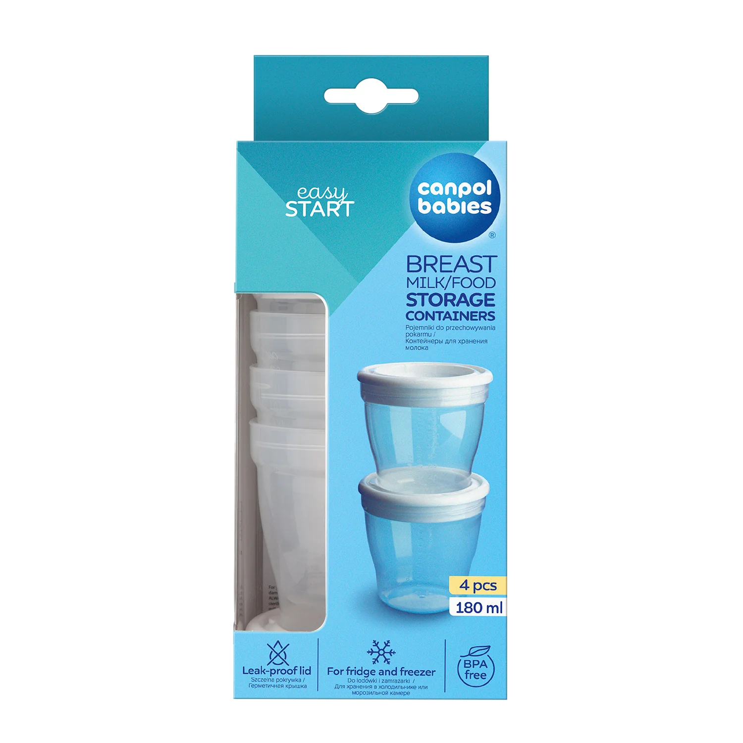 Canpol babies Breast Milk/Food Starage Containers 4 pieces 180 ML 12/204 at Zubaidas Official™ - Image 6