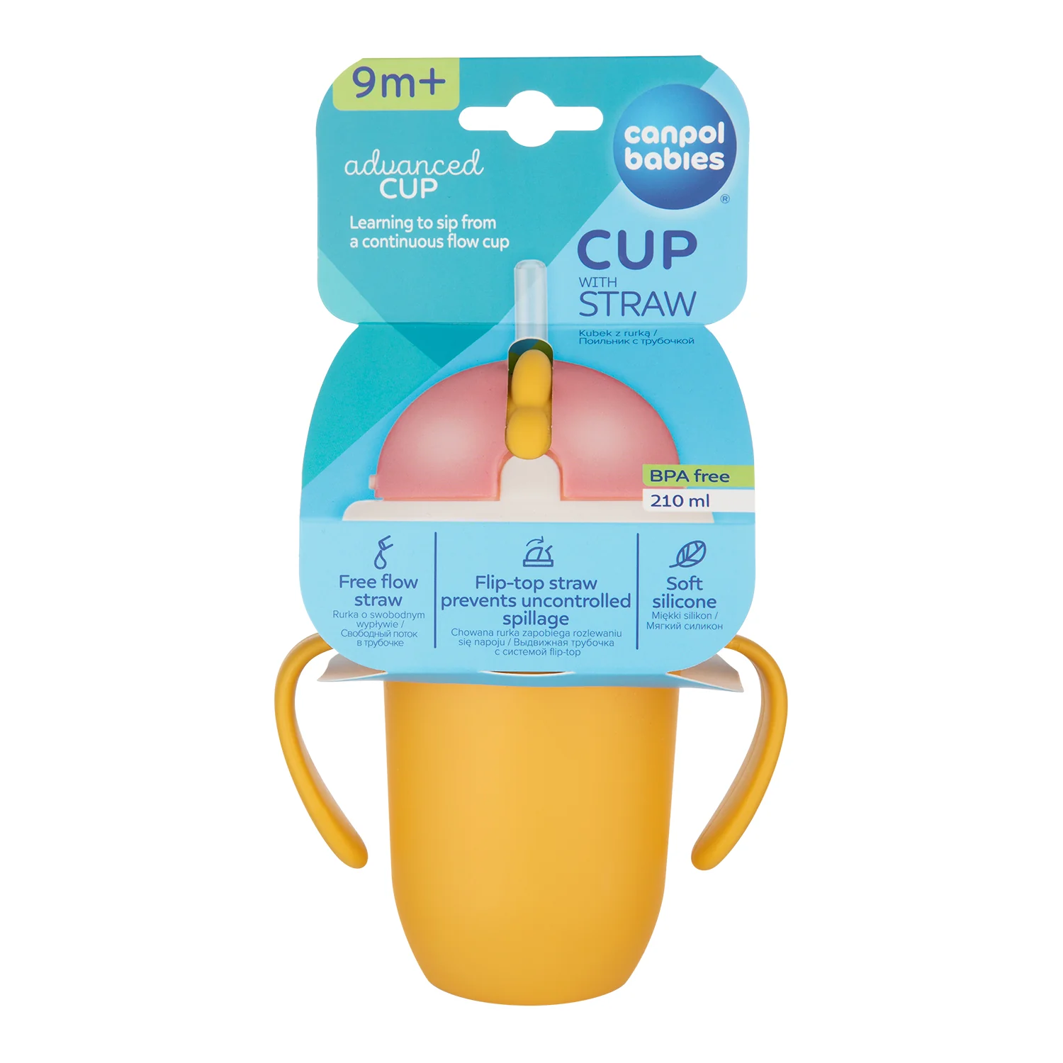 Canpol Babies Cup with Silicone Flip top Straw 210 ML MATTE PASTELS 56/522 at Zubaidas Official™ - Image 6
