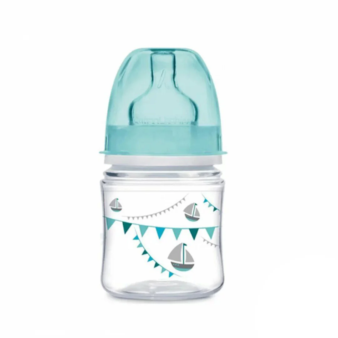 Canpol Babies Easy Start Anti colic Wide Neck Bottle 120 ML PP LET'S CELEBRATE Blue 35/228 at Zubaidas Officialâ„¢