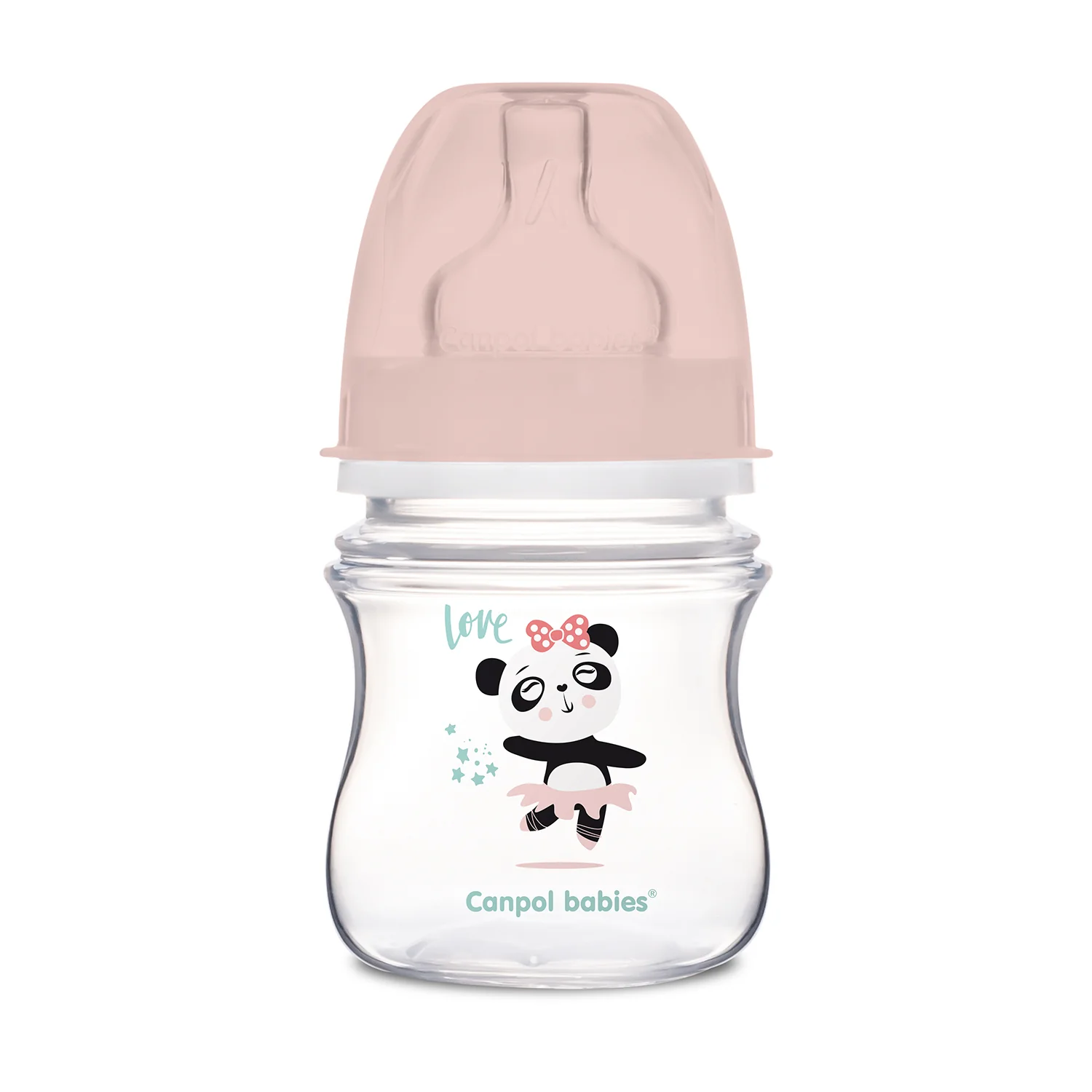 Canpol babies Easy start Anti colic Wide Neck Bottle 120 ML PP EXOTIC ANIMALS pink 35/220_pin at Zubaidas Official™