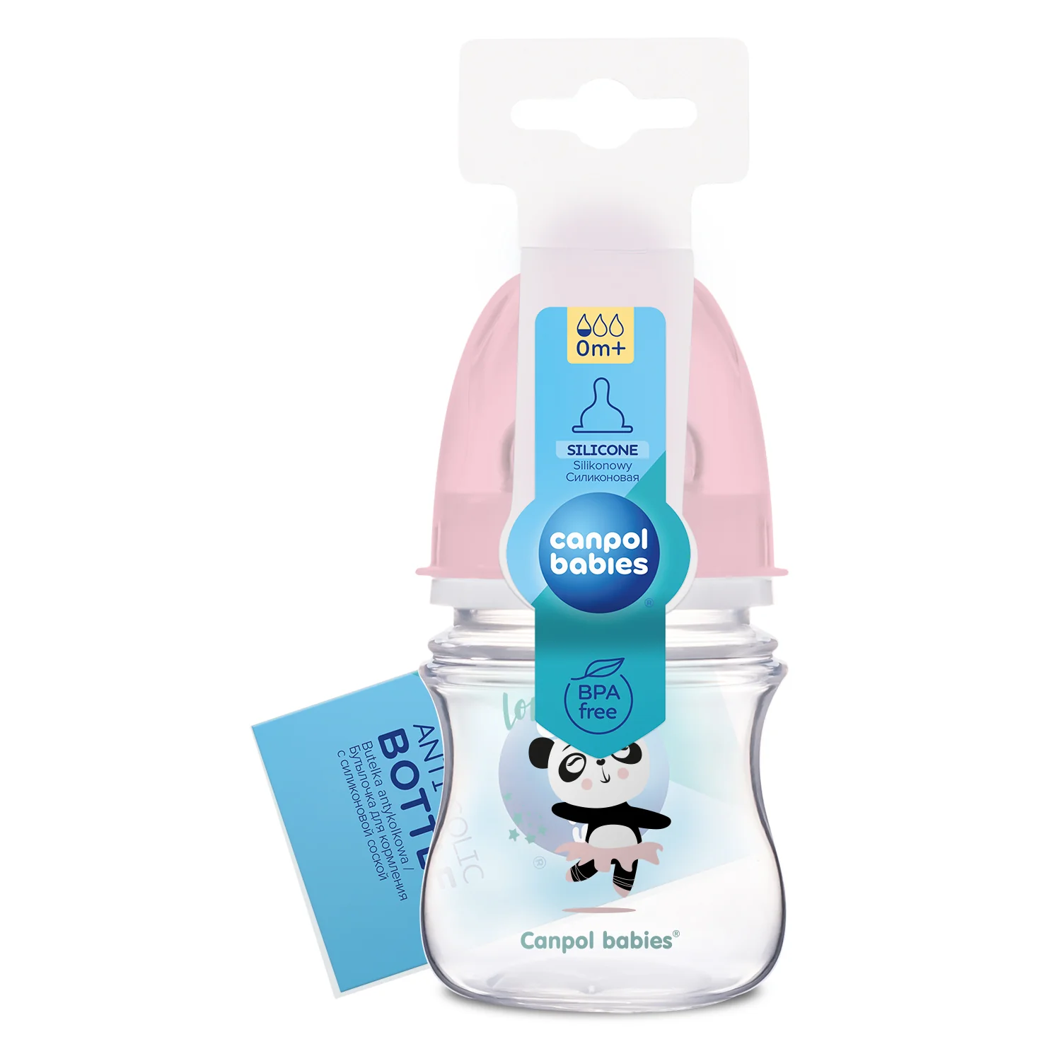 Canpol babies Easy start Anti colic Wide Neck Bottle 120 ML PP EXOTIC ANIMALS pink 35/220_pin at Zubaidas Official™ - Image 3