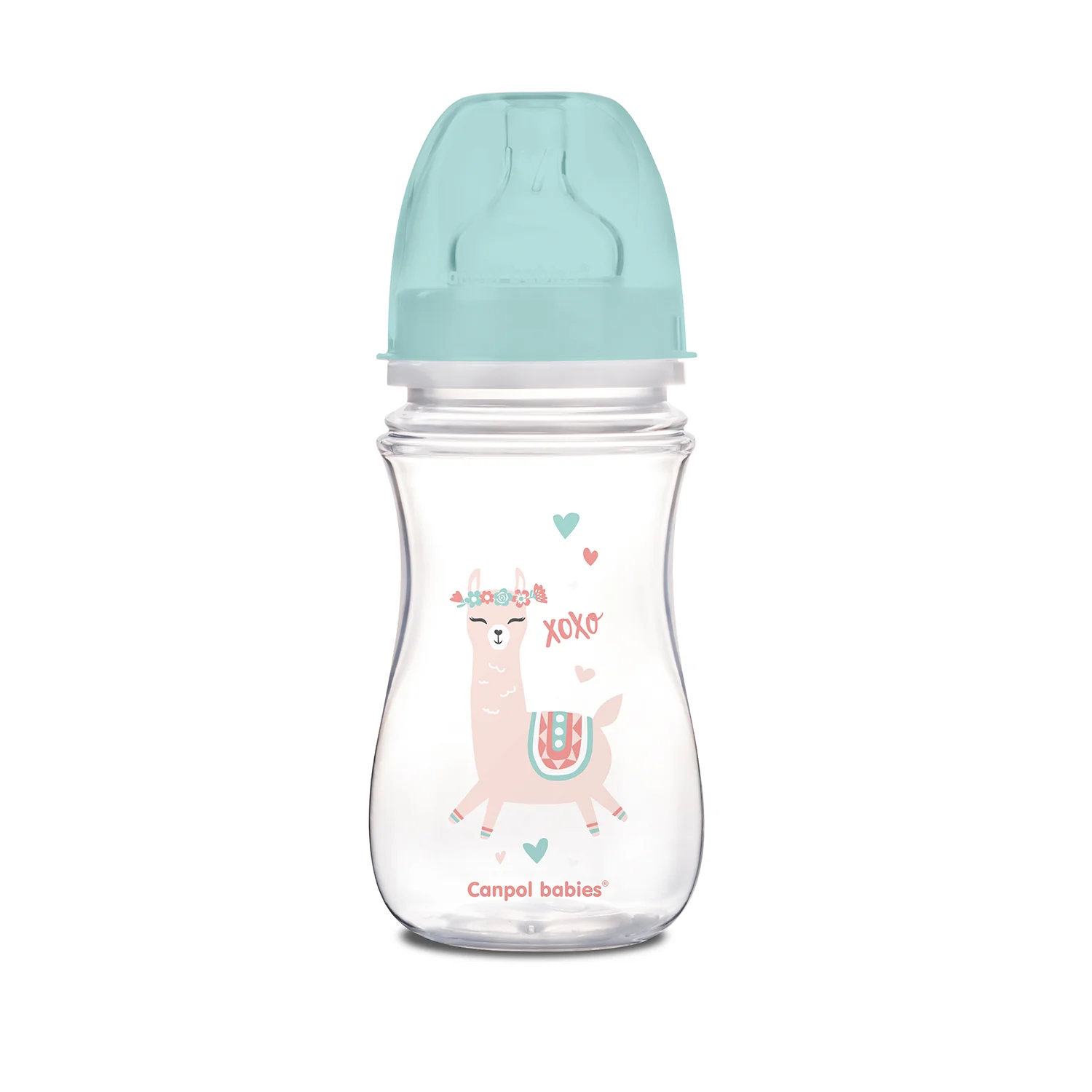 Canpol babies Easy start Anti colic Wide Neck Bottle 240 ML PP EXOTIC ANIMALS green 35/221 at Zubaidas Official™