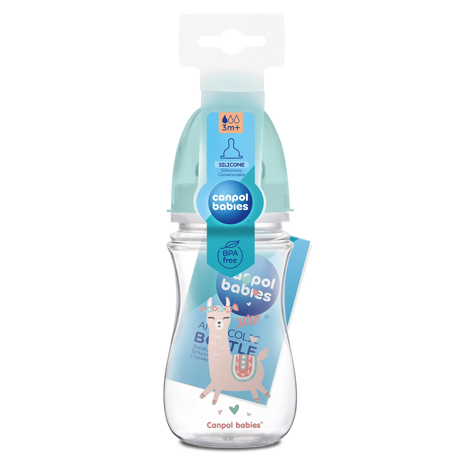 Canpol babies Easy start Anti colic Wide Neck Bottle 240 ML PP EXOTIC ANIMALS green 35/221 at Zubaidas Official™ - Image 2