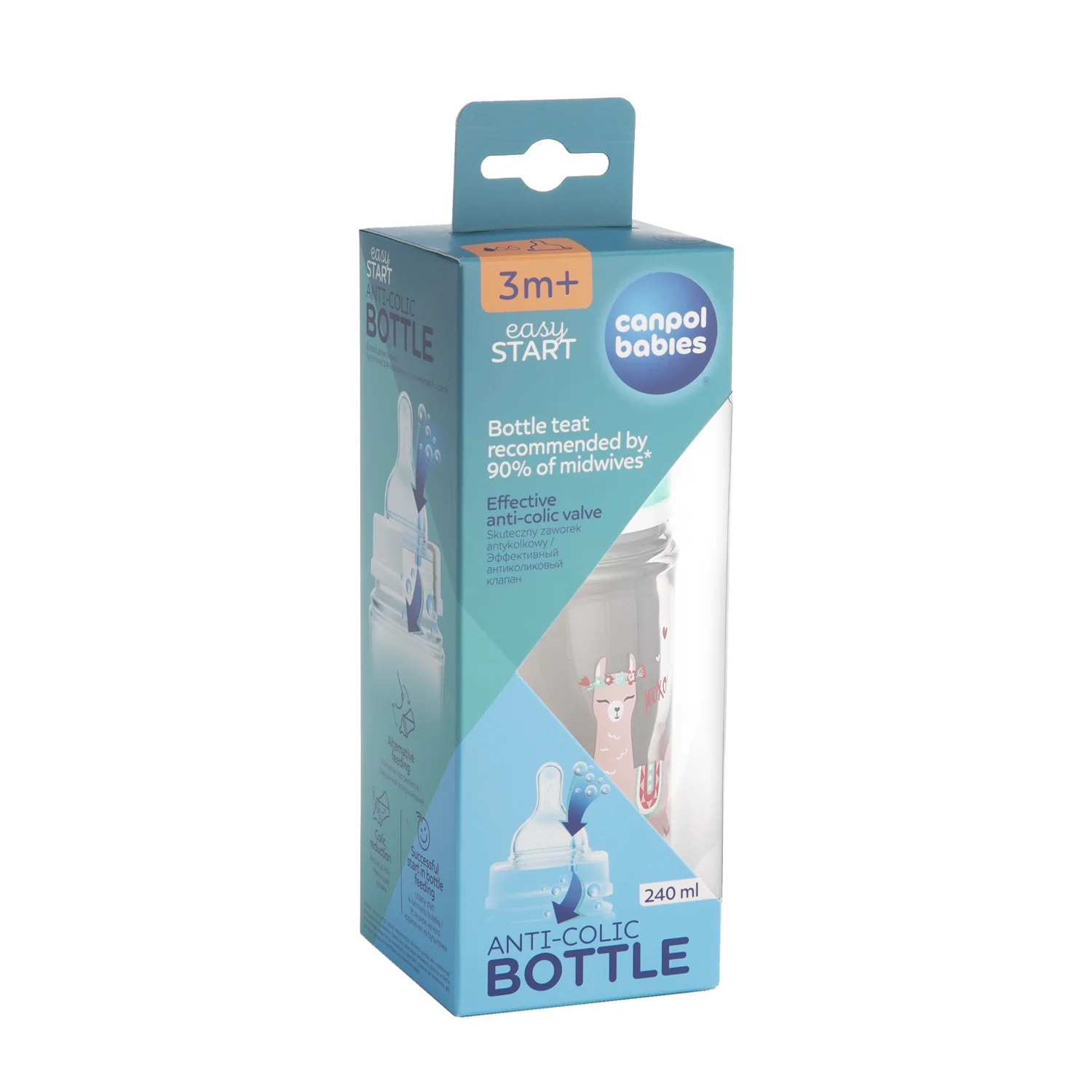Canpol babies Easy start Anti colic Wide Neck Bottle 240 ML PP EXOTIC ANIMALS green 35/221 at Zubaidas Official™ - Image 3