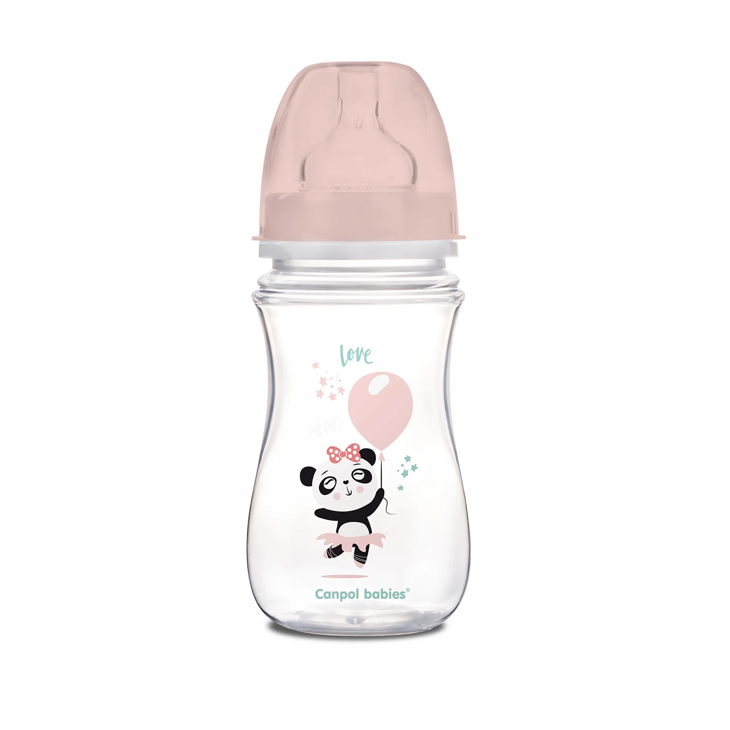 Canpol babies Easy start Anti colic Wide Neck Bottle 240 ML PP EXOTIC ANIMALS pink 35/221 at Zubaidas Official™
