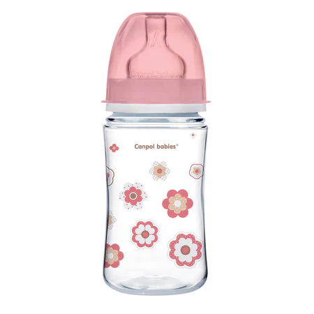 Canpol babies Easy start Anti colic Wide Neck Bottle 240 ML PP NEWBORN BABY pink 35/217 at Zubaidas Official™