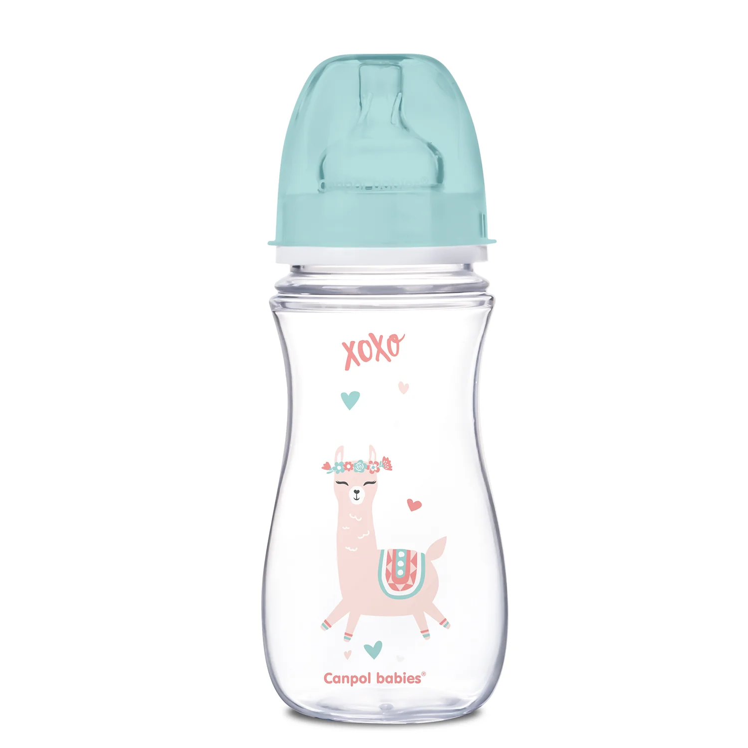 Canpol babies Easy start Anti colic Wide Neck Bottle 300 ML PP EXOTIC ANIMALS green 35/222 at Zubaidas Official™