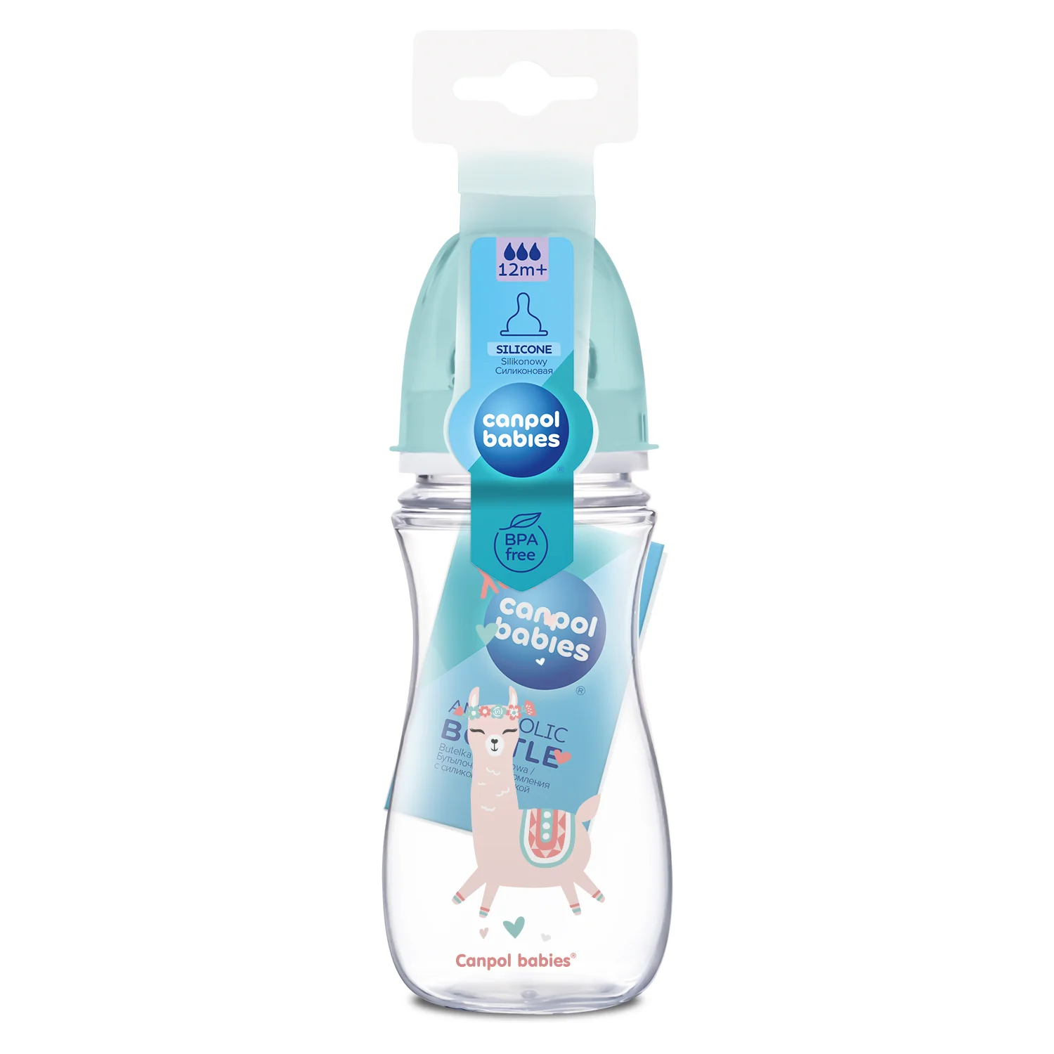 Canpol babies Easy start Anti colic Wide Neck Bottle 300 ML PP EXOTIC ANIMALS green 35/222 at Zubaidas Official™ - Image 2