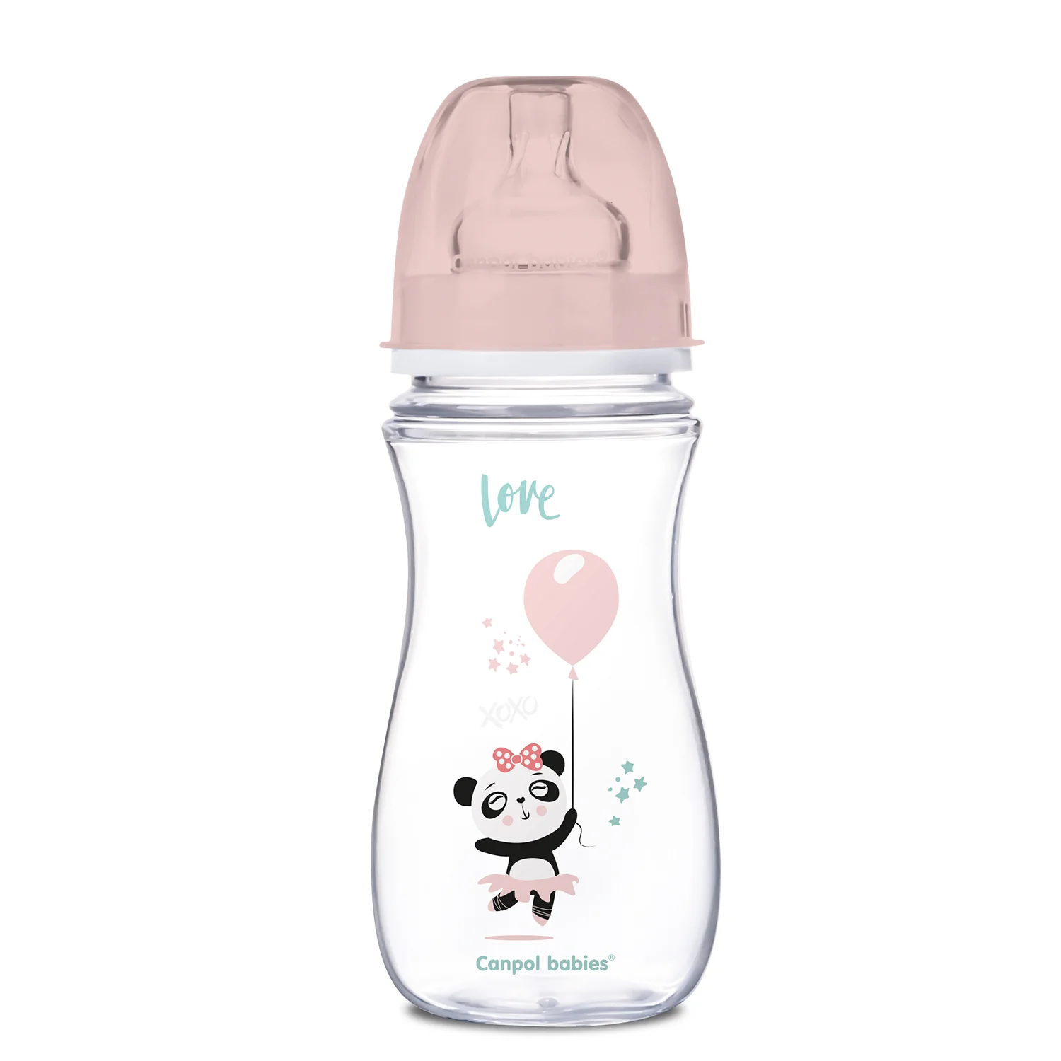 Canpol babies Easy start Anti colic Wide Neck Bottle 300 ML PP EXOTIC ANIMALS pink 35/222 at Zubaidas Official™