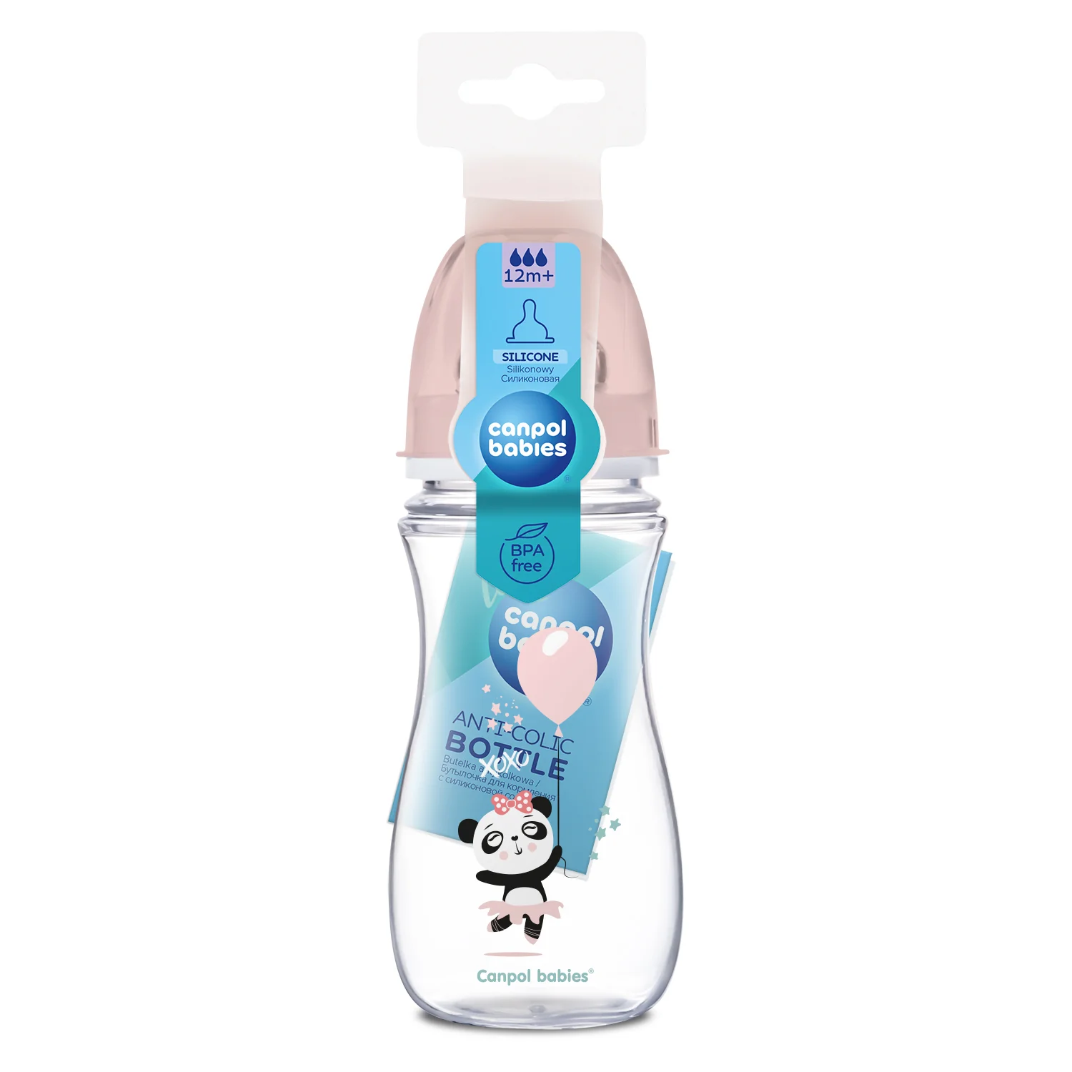 Canpol babies Easy start Anti colic Wide Neck Bottle 300 ML PP EXOTIC ANIMALS pink 35/222 at Zubaidas Official™ - Image 2