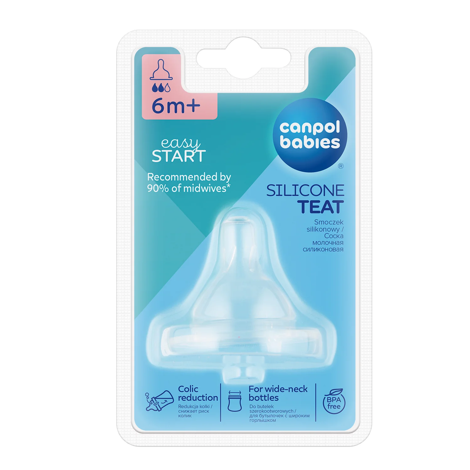 Canpol babies Easy Start Silicon Teat Medium for Wide Neck Bottle 1 piece 21/721 at Zubaidas Official™ - Image 4