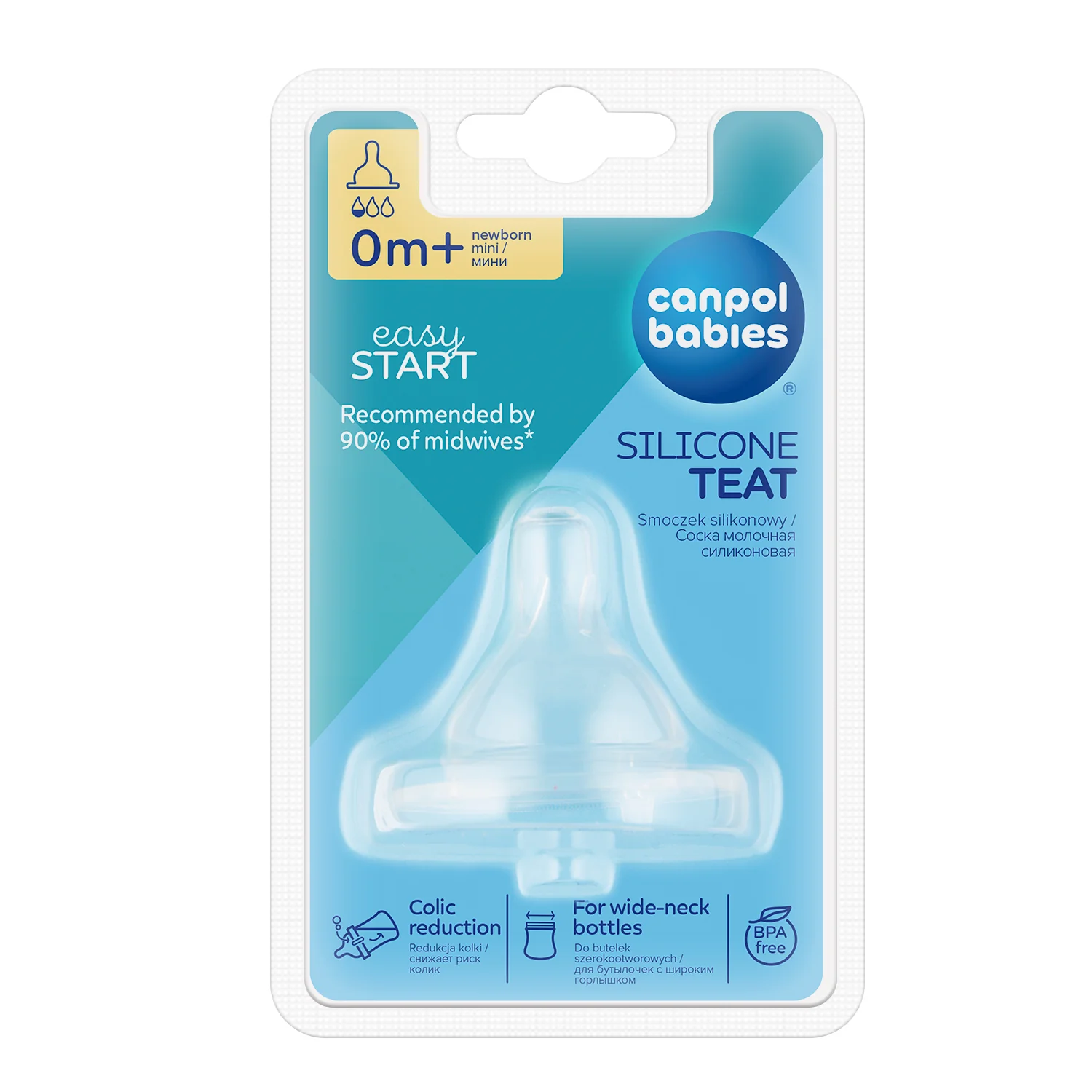 Canpol babies Easy Start Silicon Teat Mini for Wide Neck Bottle 1 piece 21/719 at Zubaidas Official™ - Image 4