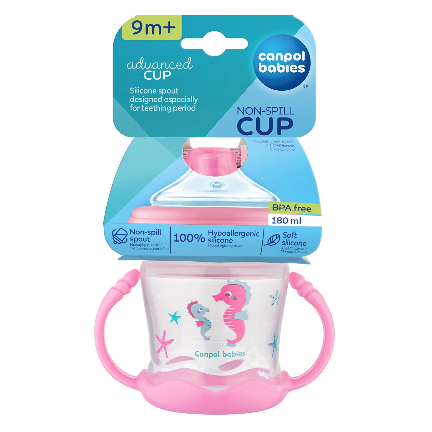 Canpol Babies Non Spill Cup Silicon Spout 180 ML LOVE & SEA Pink 57/300 at Zubaidas Official™ - Image 7
