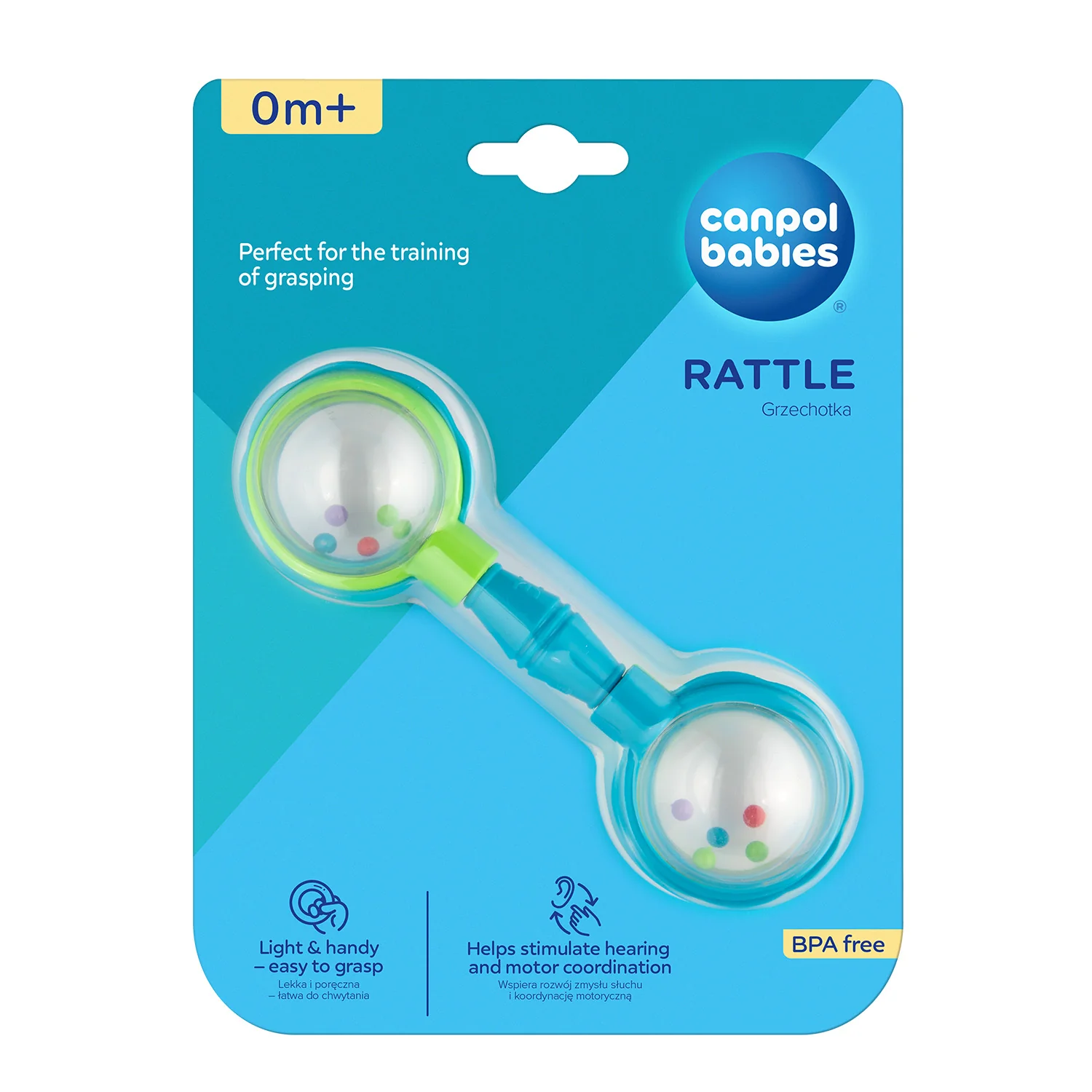 Canpol Babies Rattle BARBELL Blue 2/606 at Zubaidas Official™ - Image 2