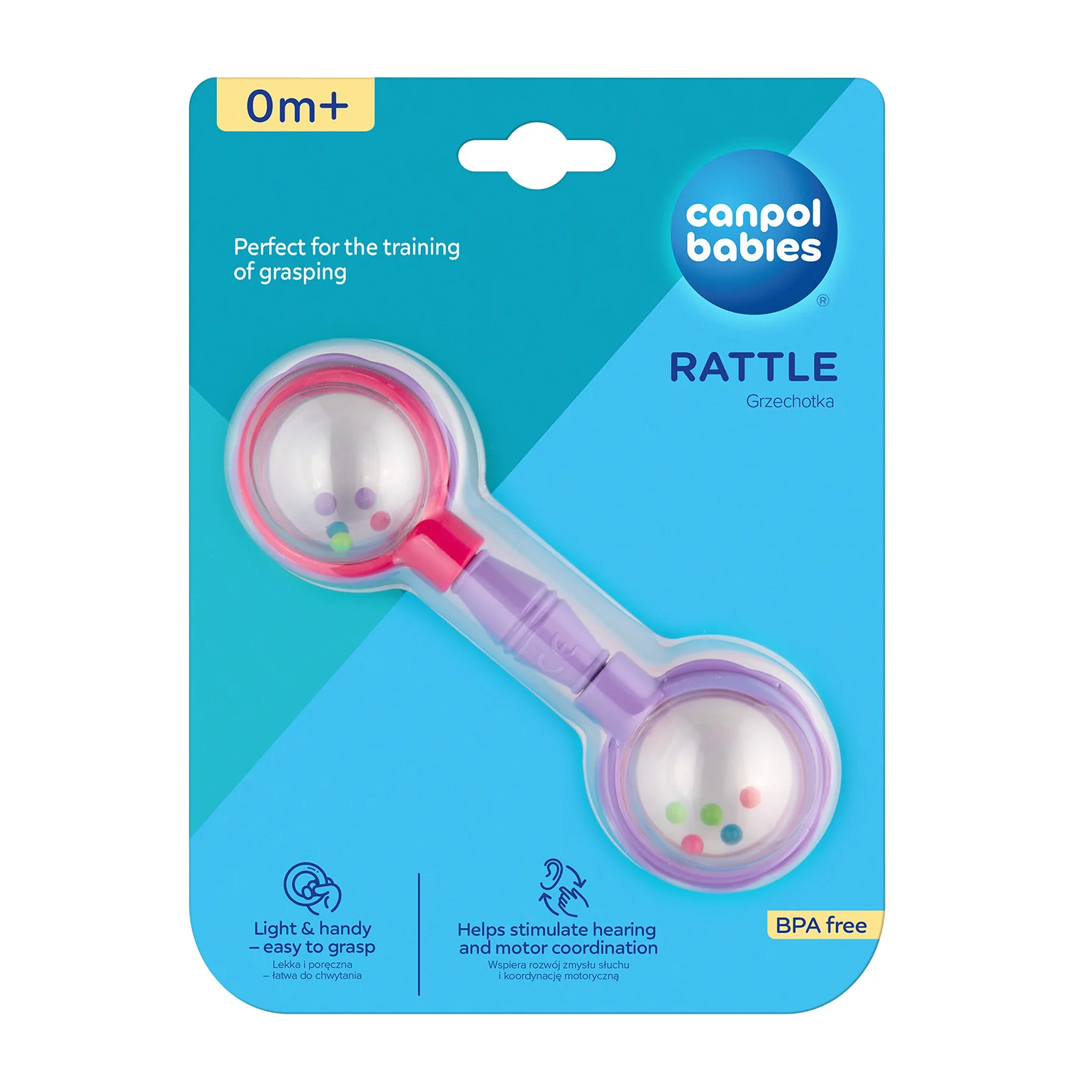 Canpol Babies Rattle BARBELL Pink 2/606 at Zubaidas Official™ - Image 2