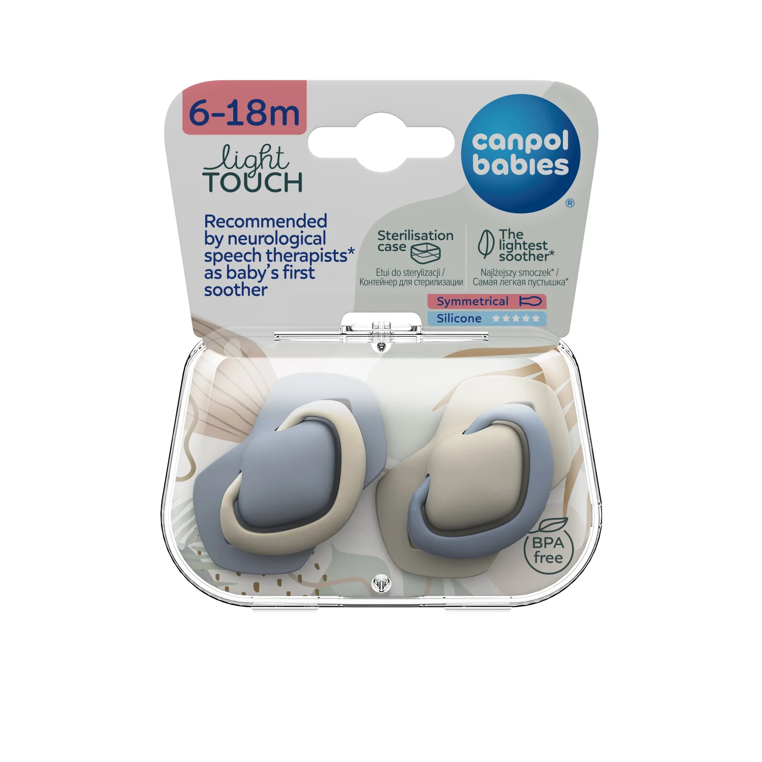 Canpol Babies Silicone Soother Light touch 6-18 M Symmetrical PURE COLOR 2 pieces 22/656 at Zubaidas Official™ - Image 5