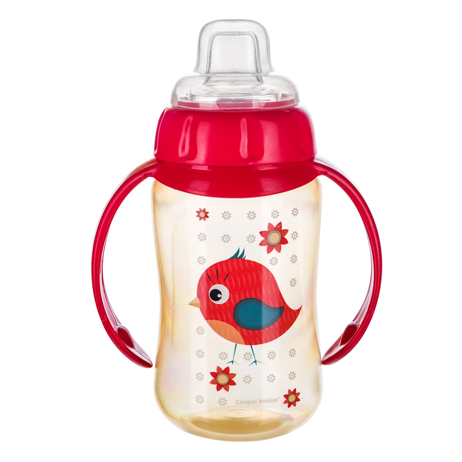 Canpol Babies Training Cup Silicon Spout 320 ML CUTE ANIMALS Red 56/512 at Zubaidas Official™