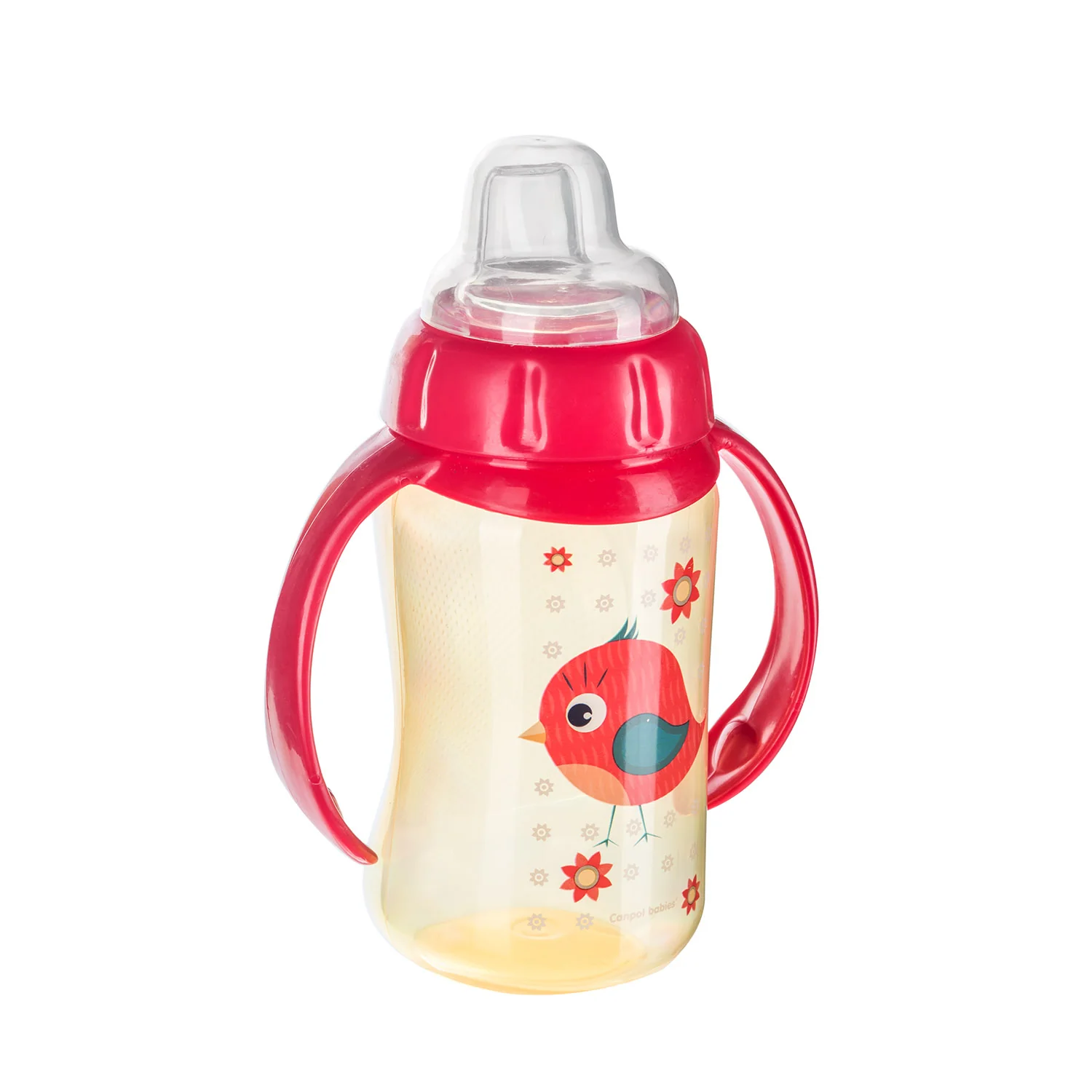 Canpol Babies Training Cup Silicon Spout 320 ML CUTE ANIMALS Red 56/512 at Zubaidas Official™ - Image 2
