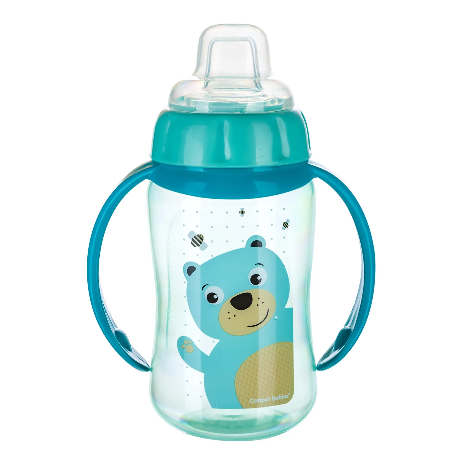Canpol Babies Training Cup Silicon Spout 320 ML CUTE ANIMALS Turquoise 56/512 at Zubaidas Official™