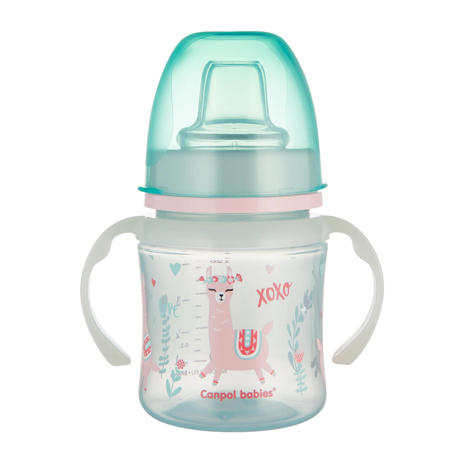 Canpol babies Training Cup with Glowing Handles PP Easy Start 120 ML Exotic Animals Green 35/207 at Zubaidas Official™