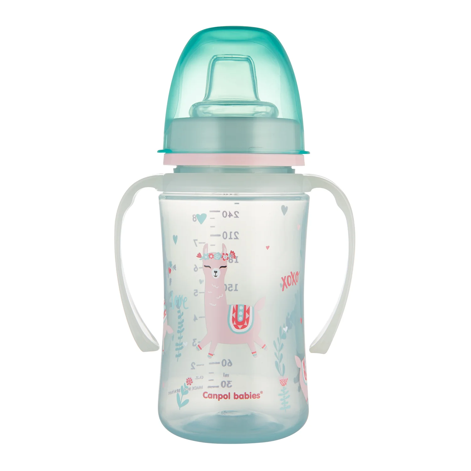 Canpol babies Training Cup with Glowing Handles PP Easy Start 240 ML Exotic Animals Green 35/208 at Zubaidas Official™