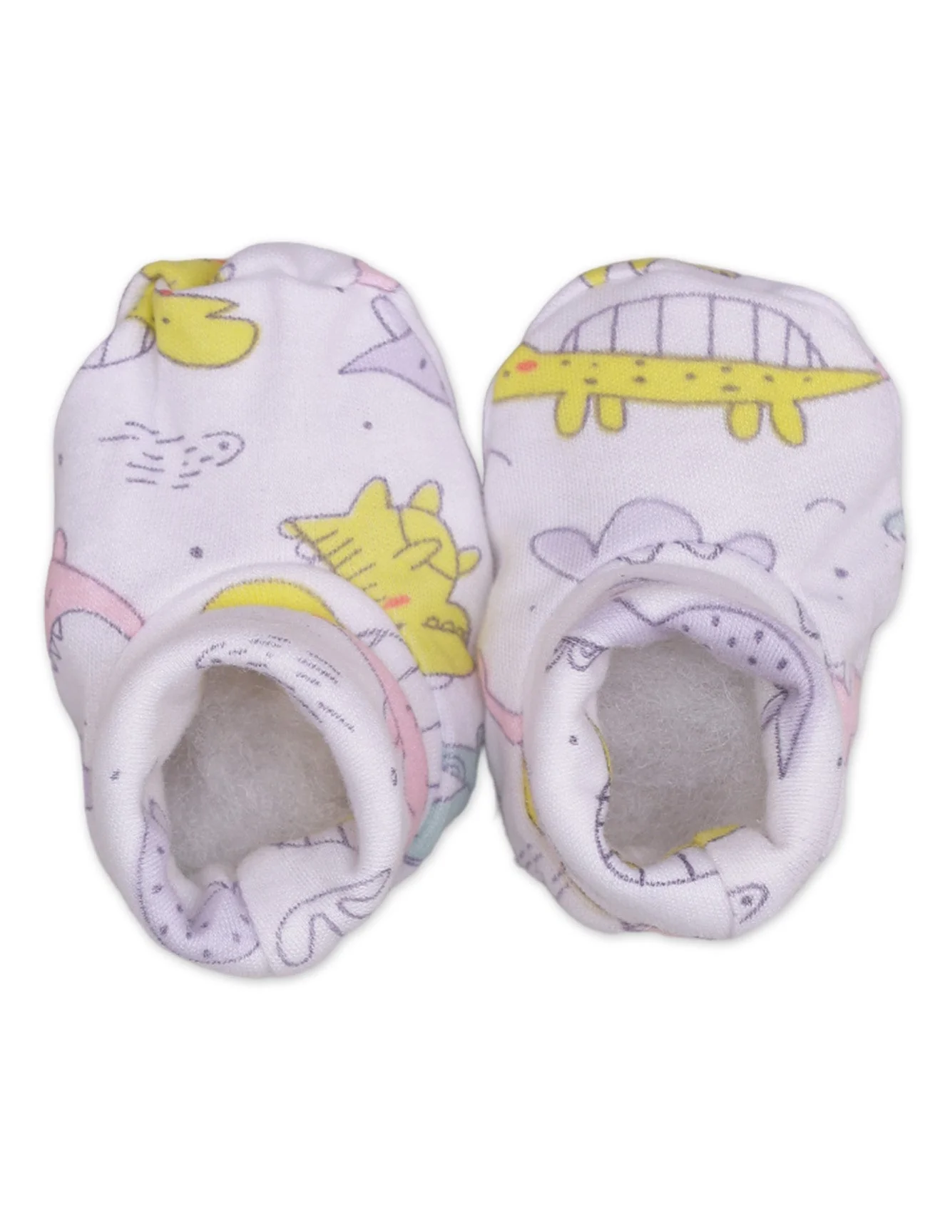 Zubaida's Cap, Mitten & Booties Set Dino World Theme Unisex - Image 3