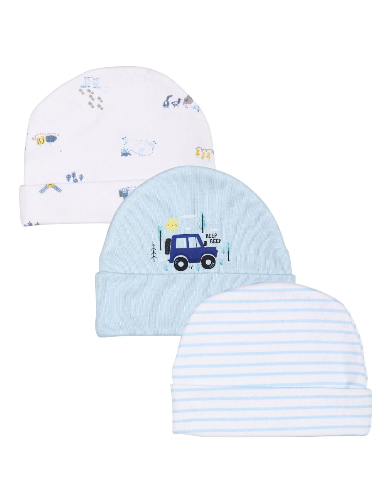Baby Boy Caps Bambies® Pack of 3 Farmlands at Zubaidas Official™ Pakistan