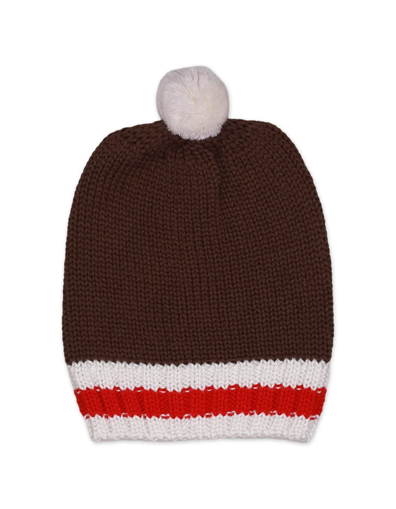 Zubaida's Caps Woolen Brown Stripes