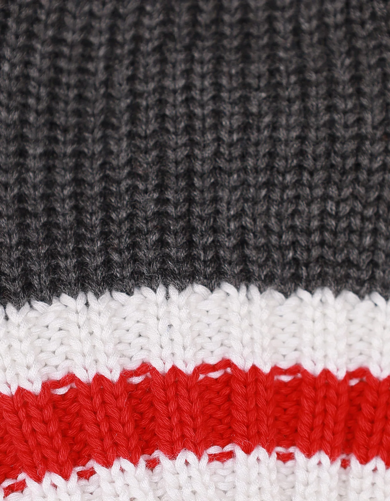 Zubaida's Caps Woolen D.Grey With Stripes - Image 2