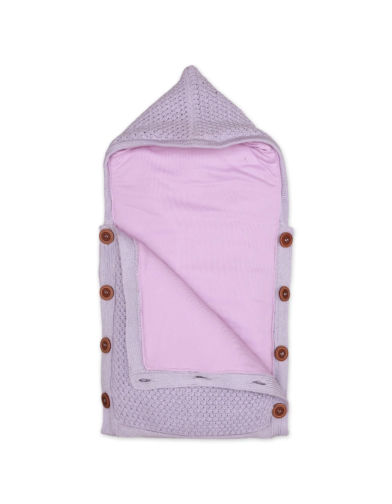 Zubaida's Carry Nest Woolen Lilac Front Button - Image 2