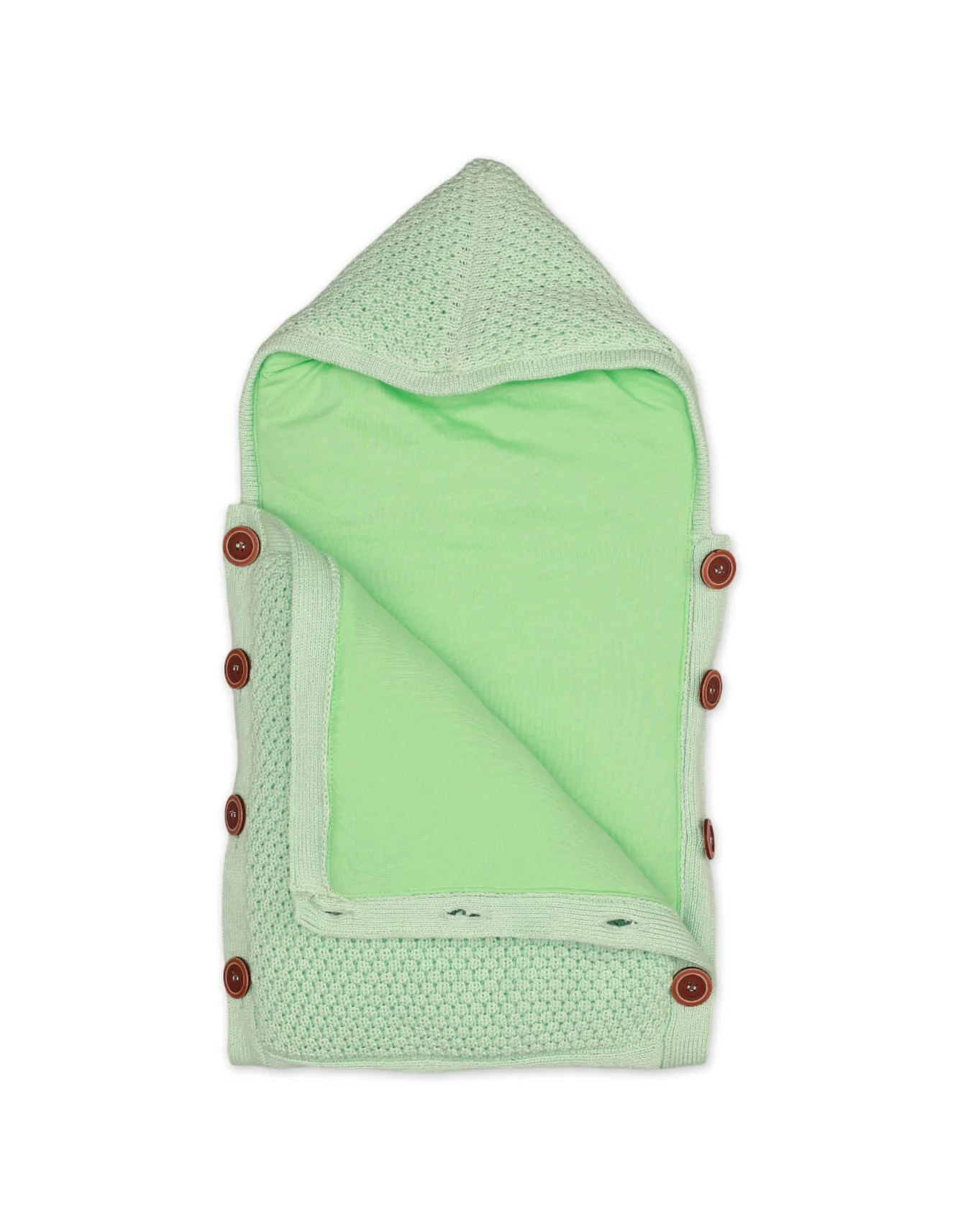 Zubaida's Carry Nest Woolen Mint Front Button - Image 2