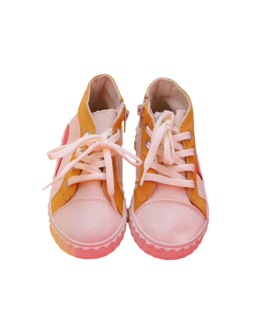 Casual Shoes Pink and Mustard for Girls - Image 2