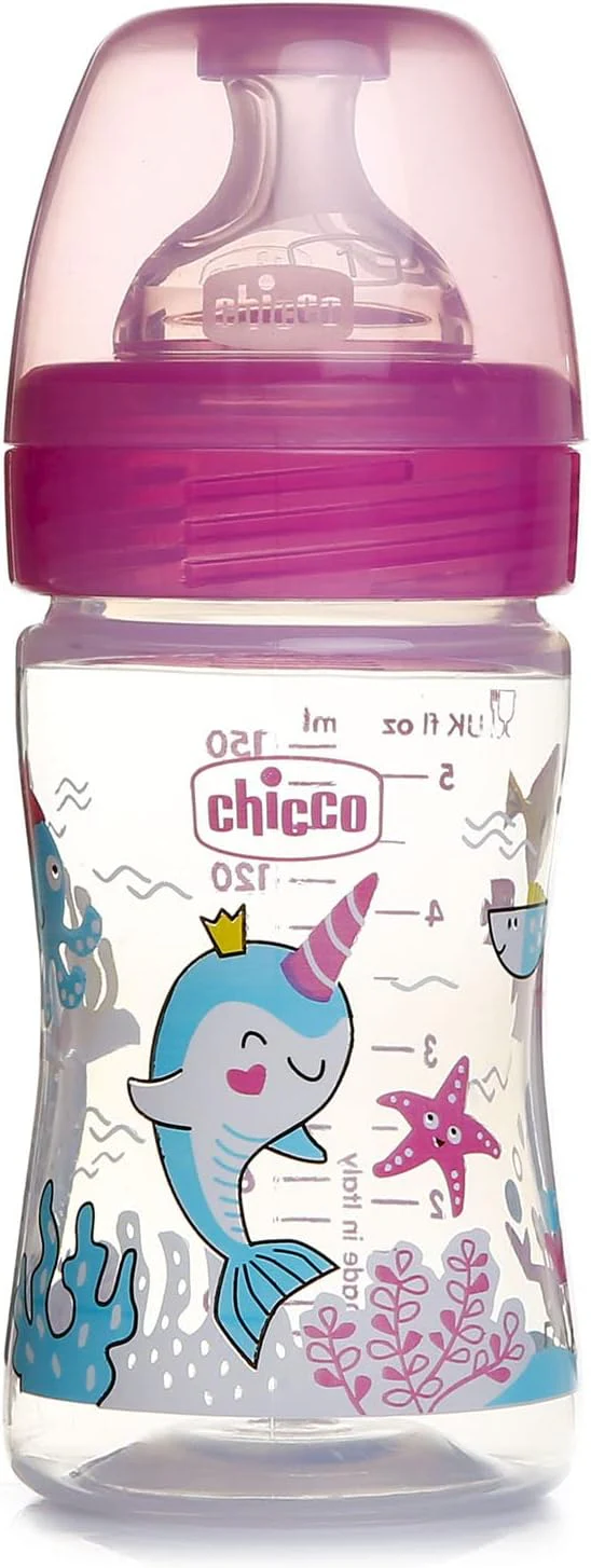 Chicco Benessere Slow Flow Plastic Bottle with Silicone Teat 150 ML 00028611100000 at Zubaidas Official™ - Image 4