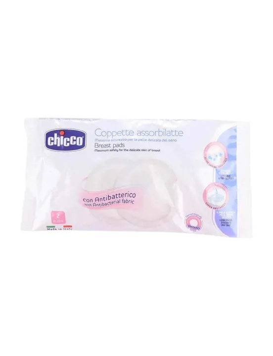 Chicco Breast Pads Antibacterial Fabric 2 Pieces 00099717700000 at Zubaidas Official™