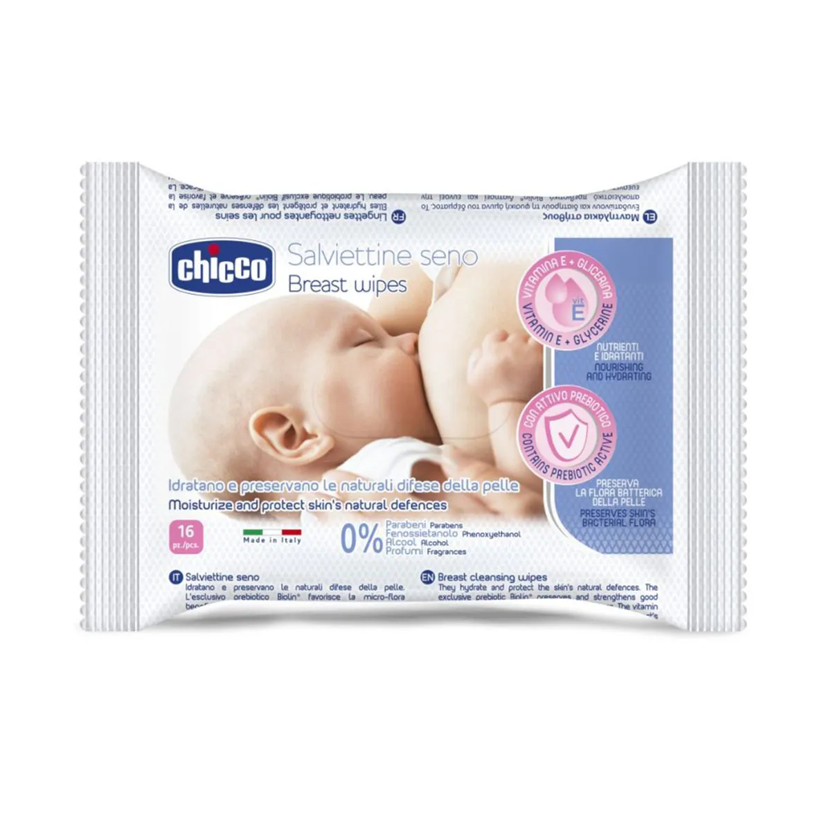 Chicco Cleansing Breast Wipes 16 Pieces 00009165000000 at Zubaidas Official™
