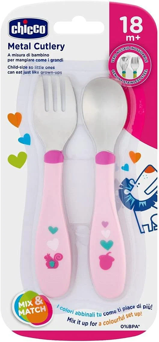 Chicco Cutlery Set Stainless Steel 18 M+ 00006831000000 at Zubaidas Official™ - Image 2
