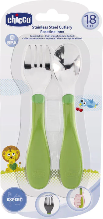 Chicco Cutlery Set Stainless Steel 18 M+ 00006831000000 at Zubaidas Official™ - Image 3