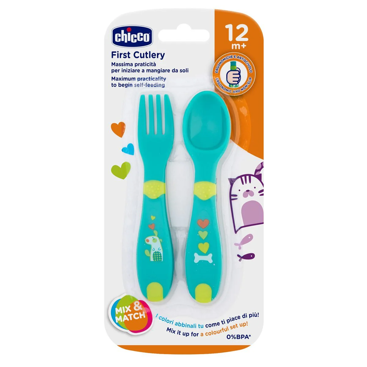 Chicco First Cutlery 12 M+ Neutral 00016101300000 at Zubaidas Official™
