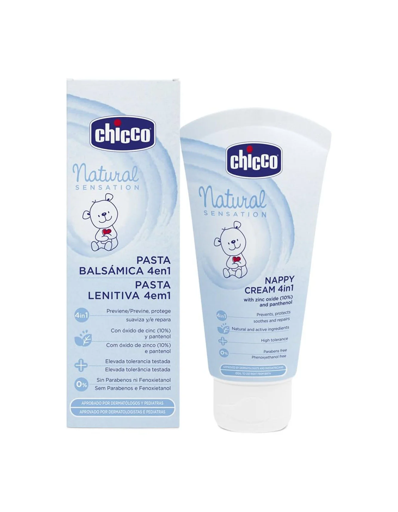 Chicco Nappy Cream 4In1 Nat Sens 100ML Intl (Chi-00007459100000) - Image 2