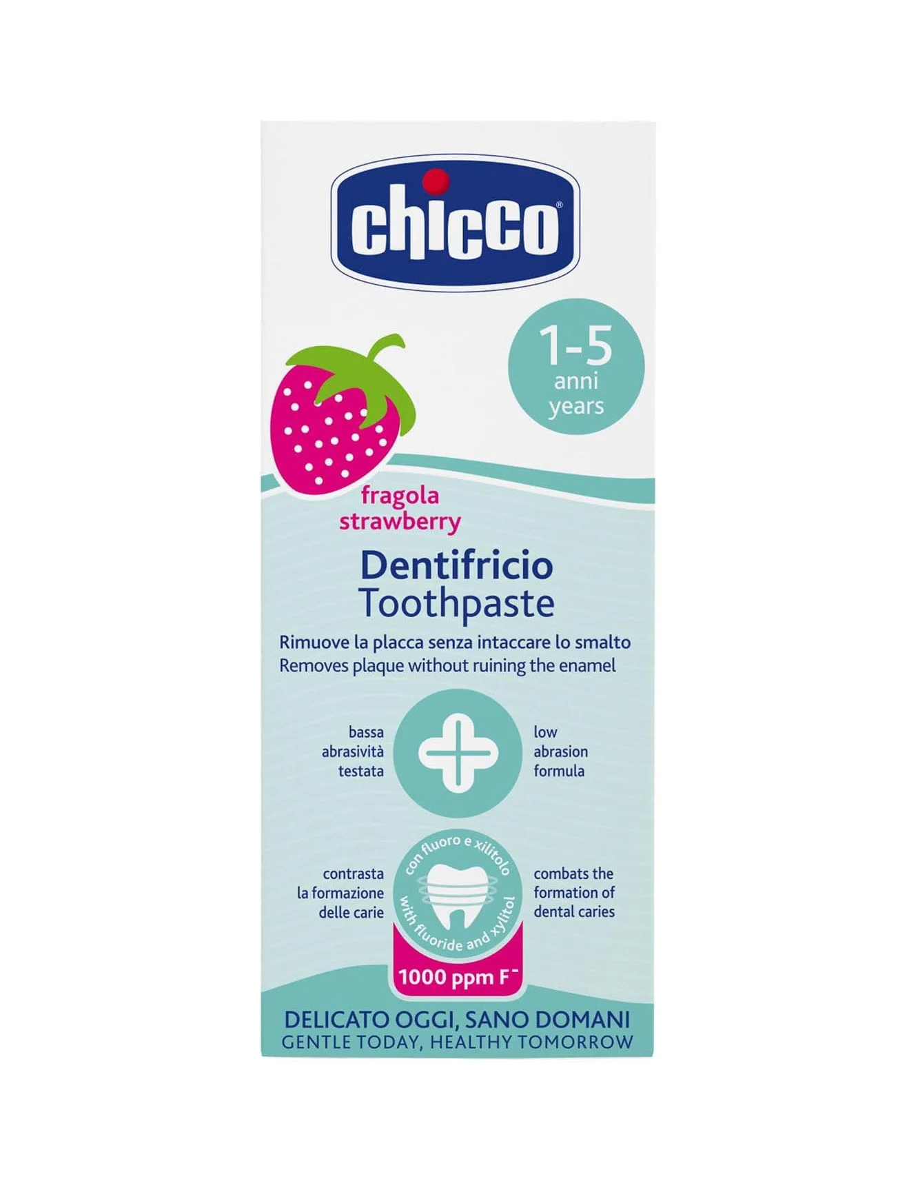 Zubaida's Chicco Toothpaste Strawberry 12M+ 50ML With Fluoride (Chi-00007429000000) - Image 2