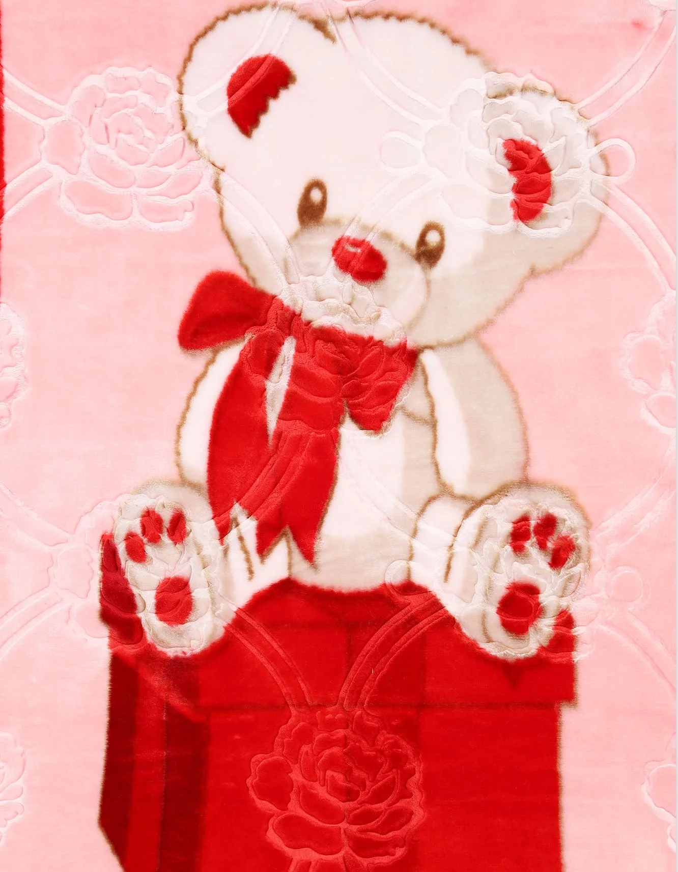 Cot Blanket Bambies® Bear Rose Pink at Zubaidas Official™ Pakistan - Image 2