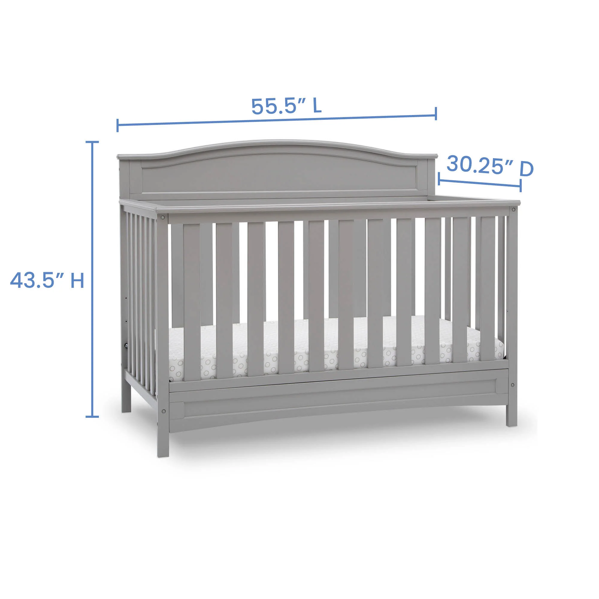 Delta Children Emery Convertible Crib 7380-026 Grey at Zubaidas - Image 4