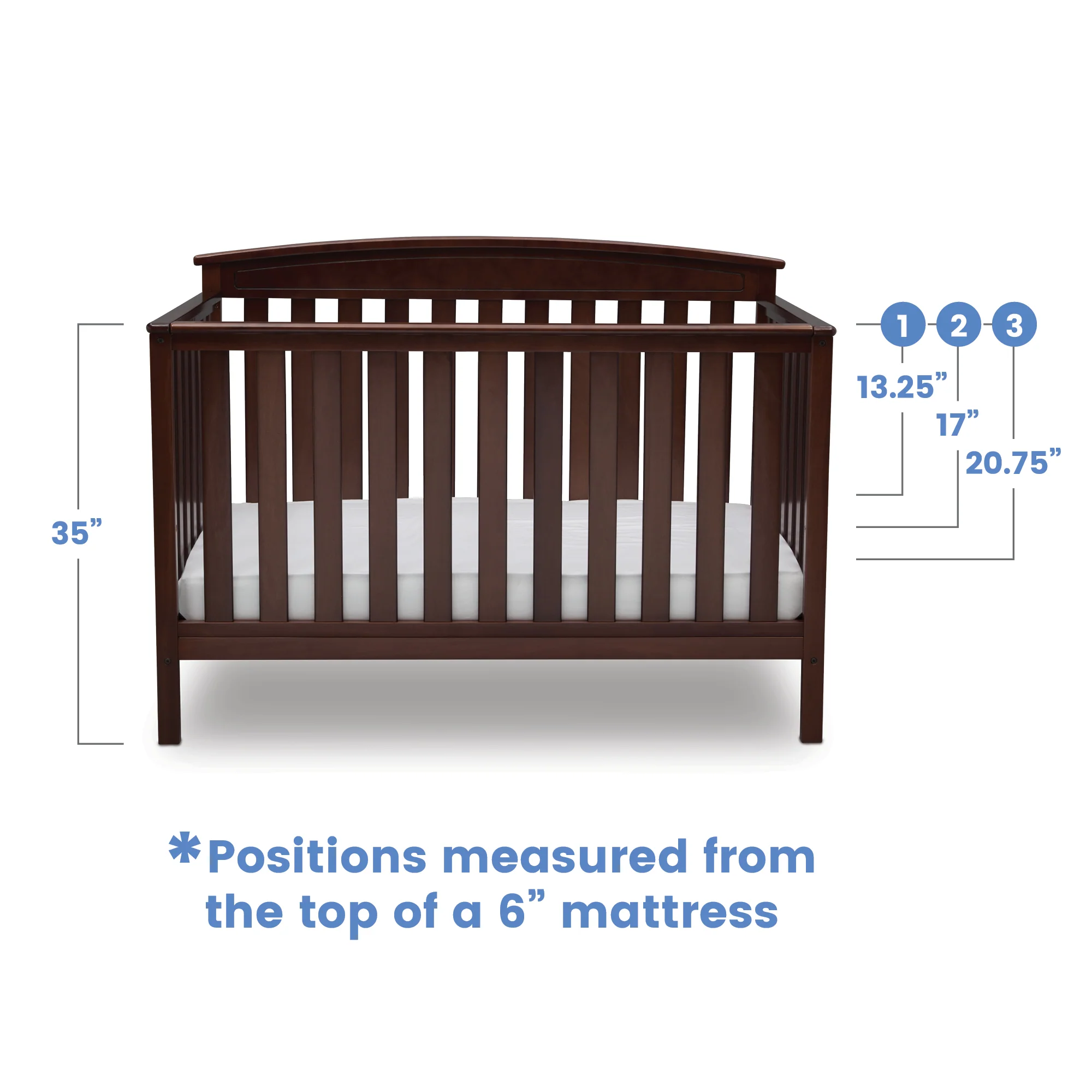 Delta Children Gateway Convertible Crib 7312-207 Dark Chocolate at Zubaidas - Image 5
