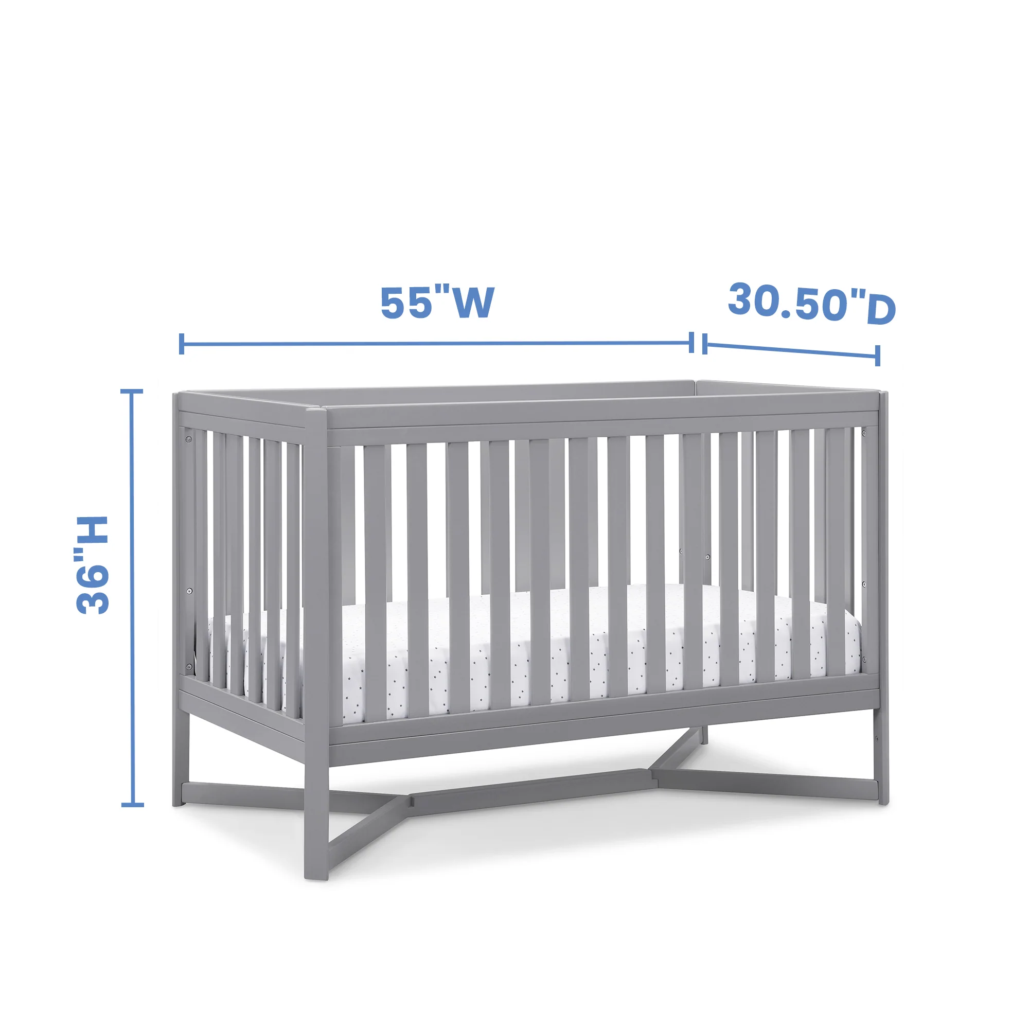 Delta Children Tribeca Convertible Crib 6792-026 Grey at Zubaidas - Image 8