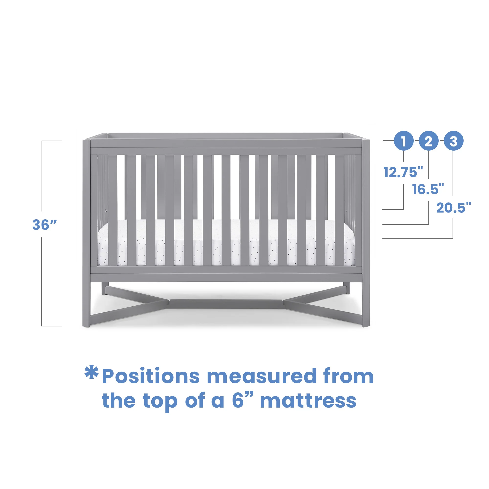Delta Children Tribeca Convertible Crib 6792-026 Grey at Zubaidas - Image 9