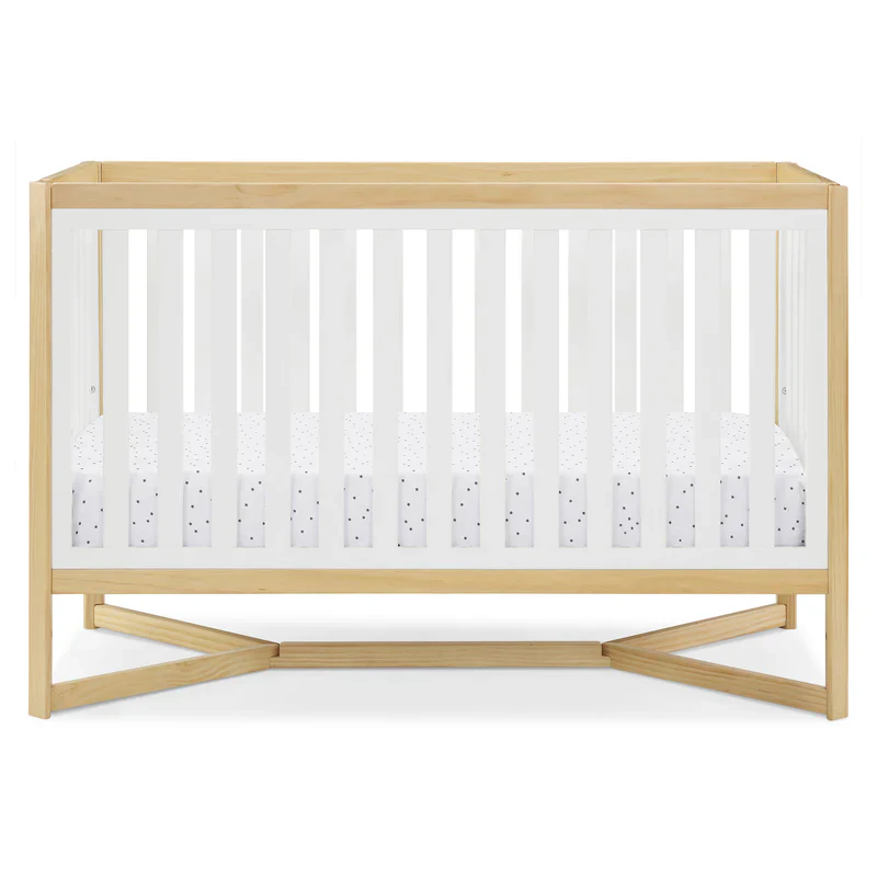 Delta Children Tribeca Convertible Crib 6792-123 Bianca White with Natural at Zubaidas - Image 9