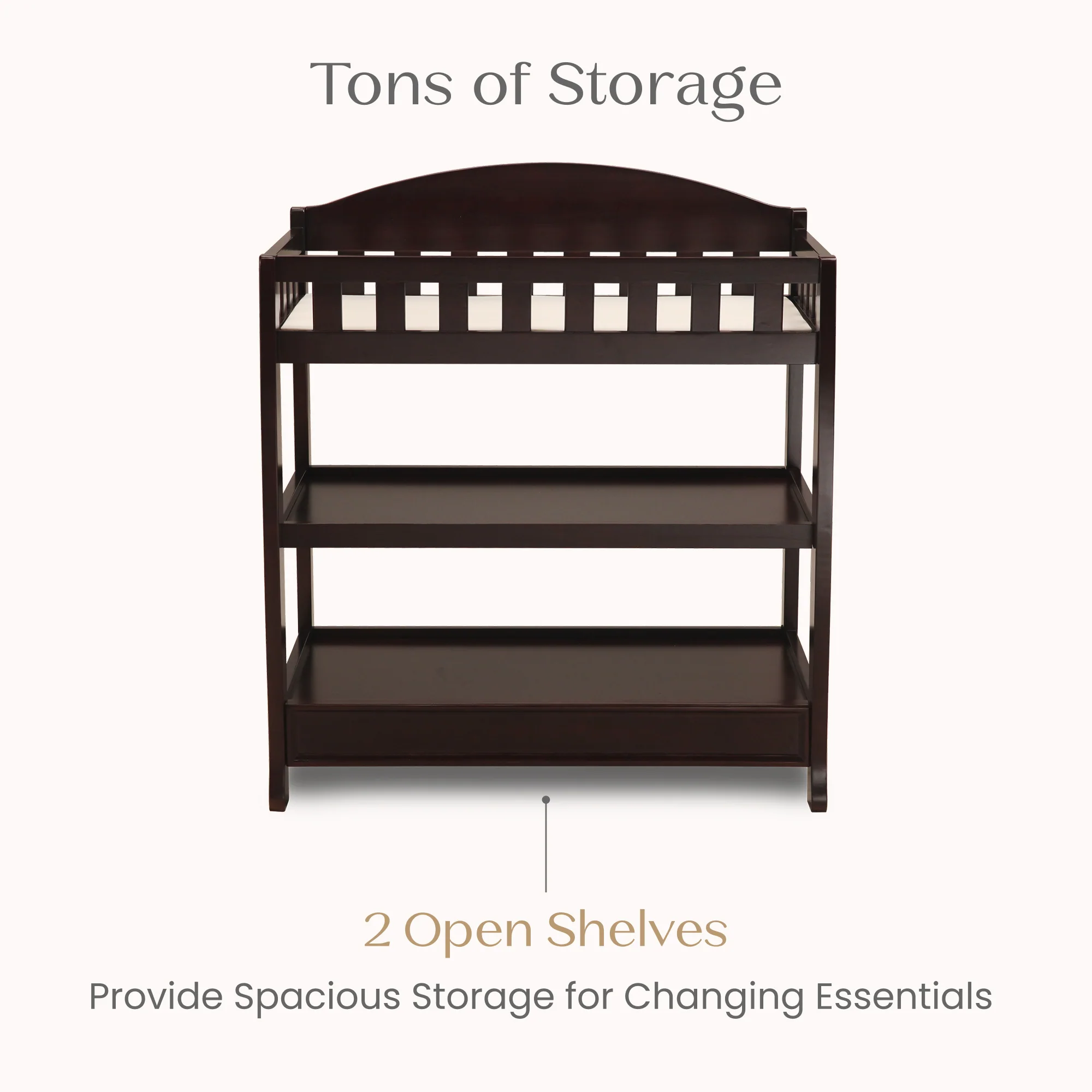 Delta Children Wilmington Changing Table 7530-207 Dark Chocolate at Zubaidas - Image 5