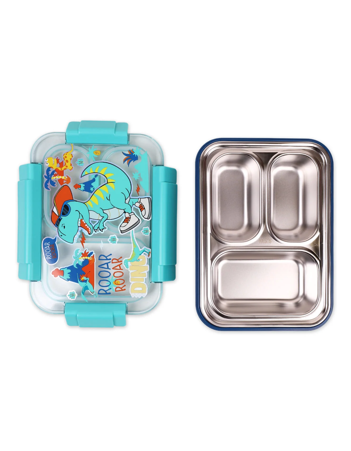 Lunch Box Dino Stainless Steel at Zubaidas Official™ Pakistan - Image 2