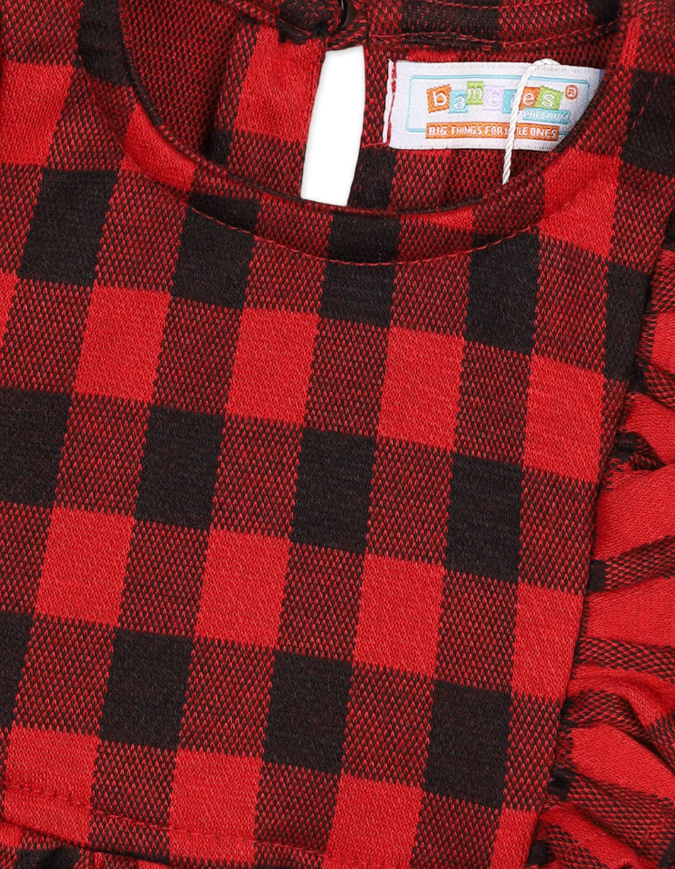 Dress Bambies Ruffled Plaid Red at Zubaidas - Image 2