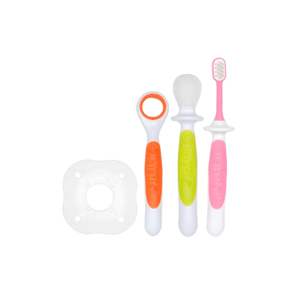 Zubaida's Farlin 3 Stage Baby Oral Hygiene Set Pink - BDT-005-E